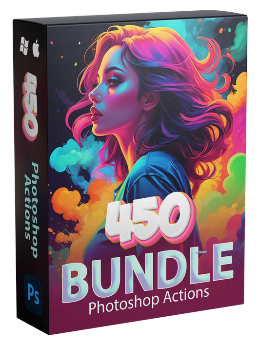 +450 - Photoshop Actions - Bundle - Free lifetime updates