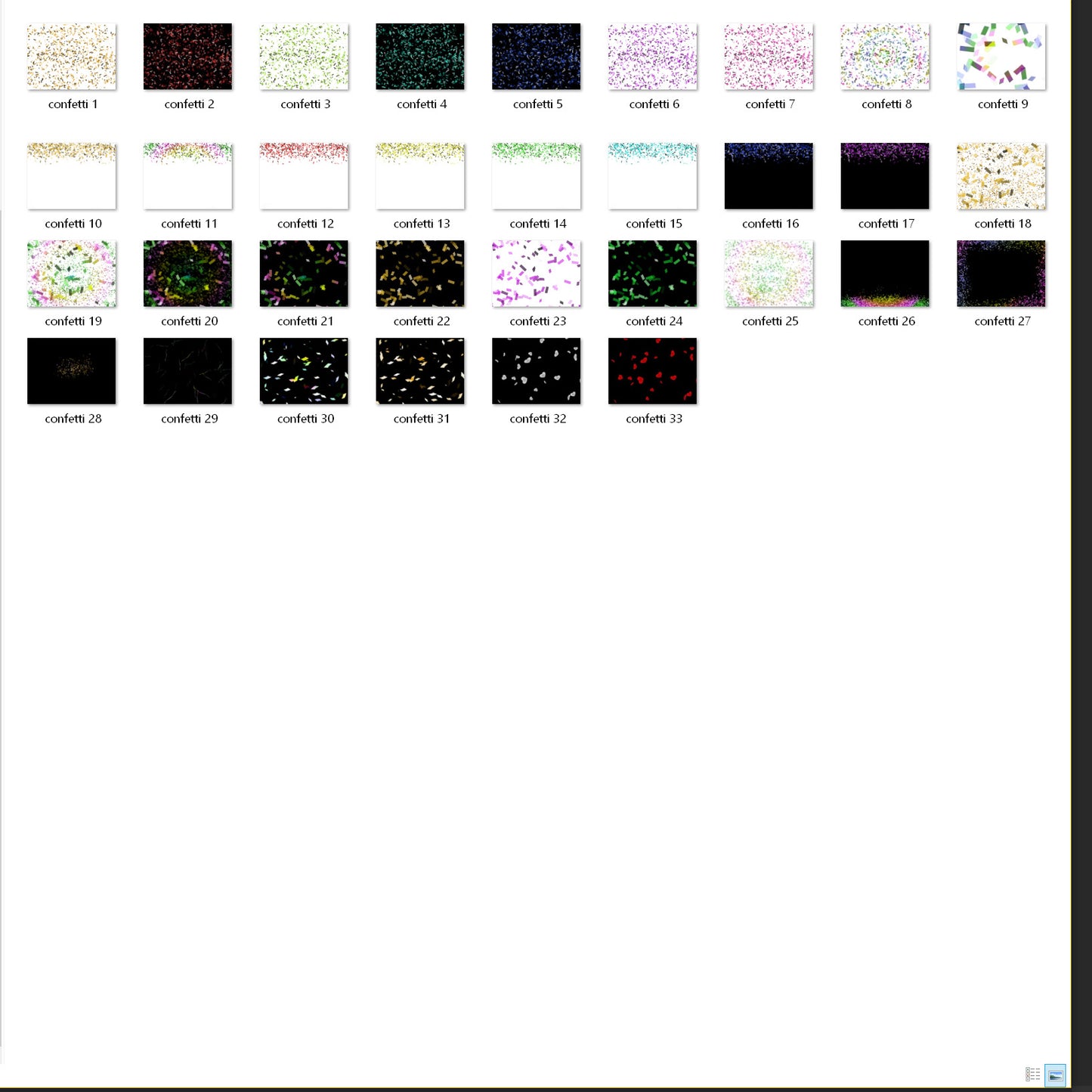 confetti - Overlays