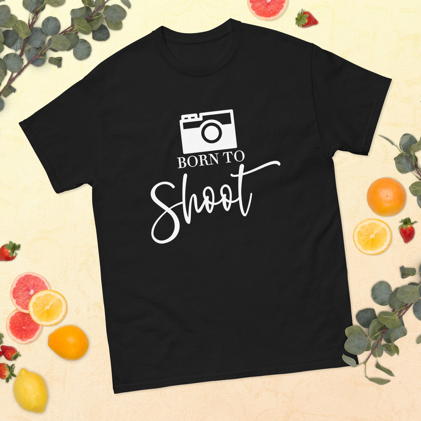 T-shirts Homme - Born to shoot - Logo Blanc
