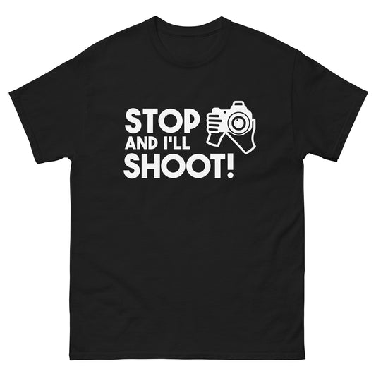 T-shirts Homme - Arrête et je tire - Logo blanc