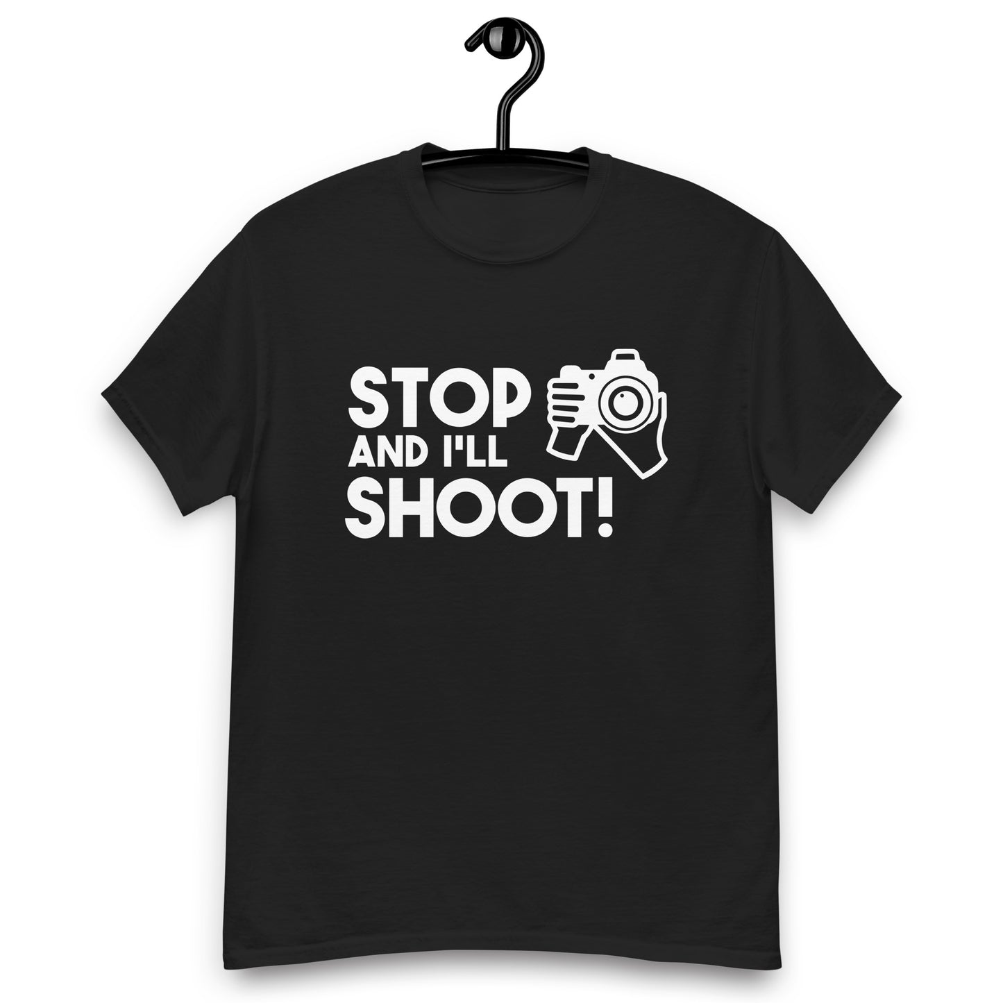 T-shirts Homme - Arrête et je tire - Logo blanc