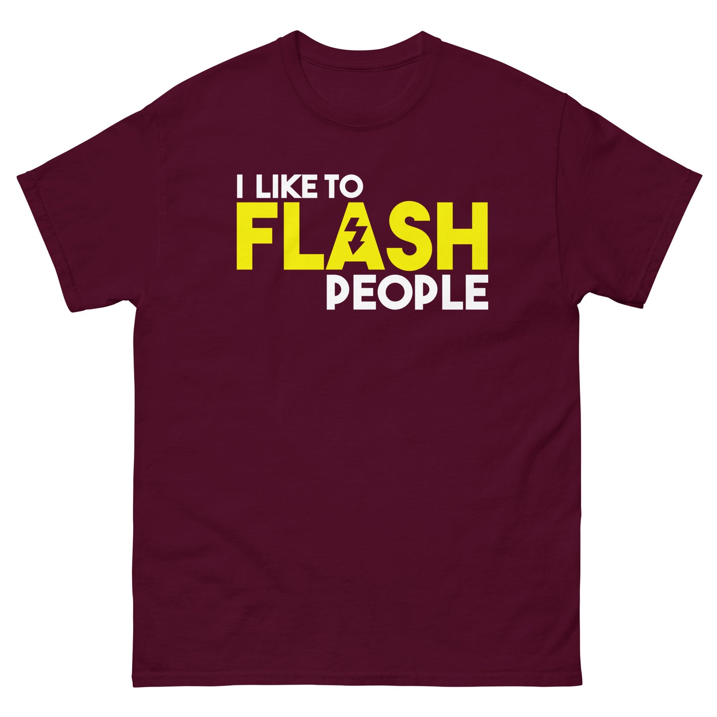 T-shirts Homme - J'aime flasher - Logo Blanc