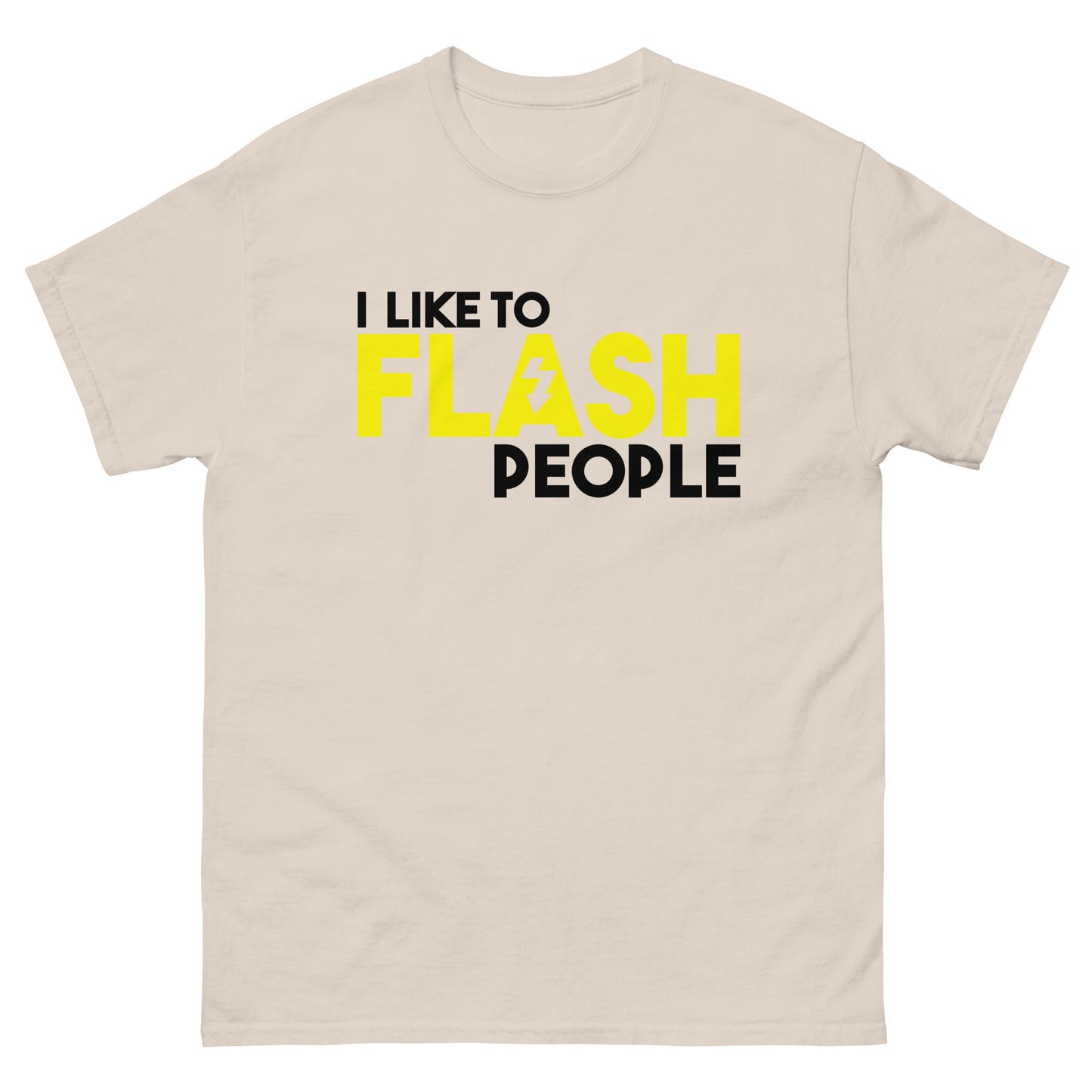 T-shirts Homme - J'aime flasher - Logo Blanc