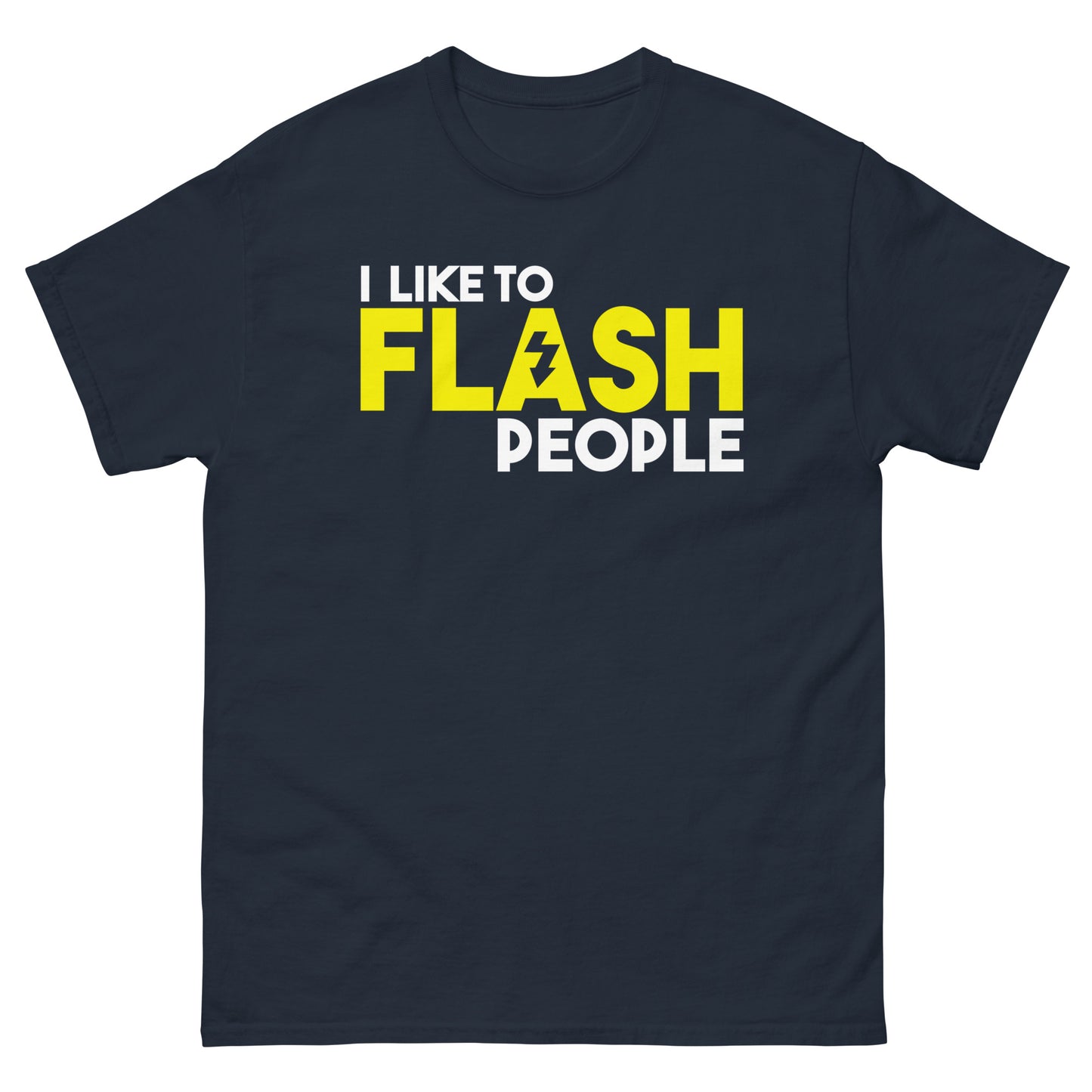 T-shirts Homme - J'aime flasher - Logo Blanc