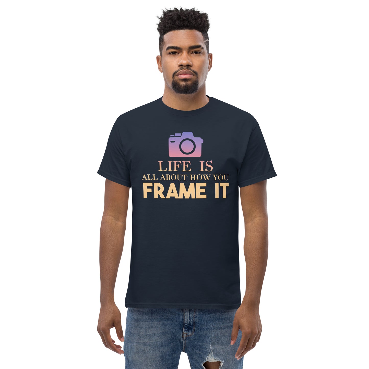 T-shirts pour hommes - Comment vous l'encadrez - Logo coloré