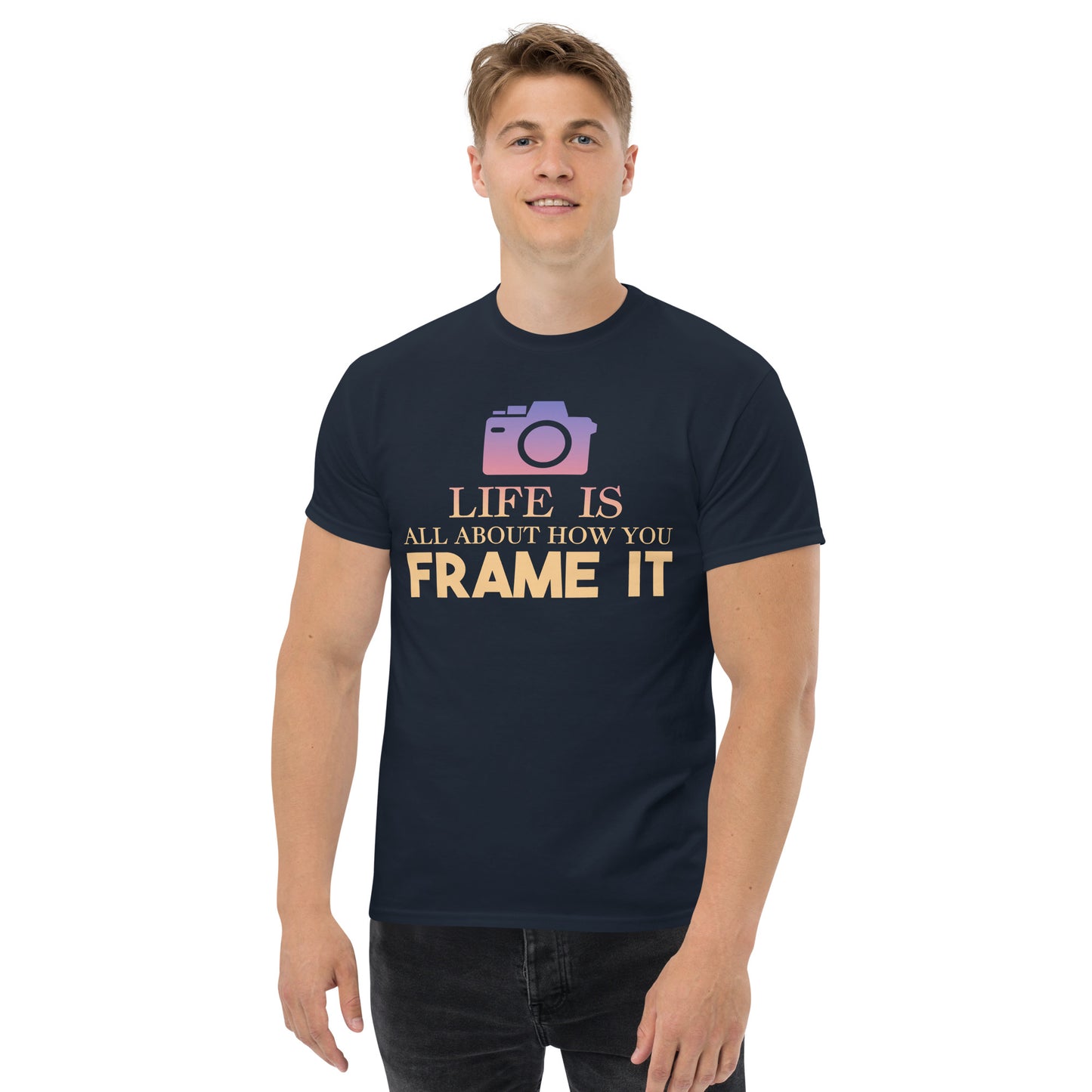 T-shirts pour hommes - Comment vous l'encadrez - Logo coloré