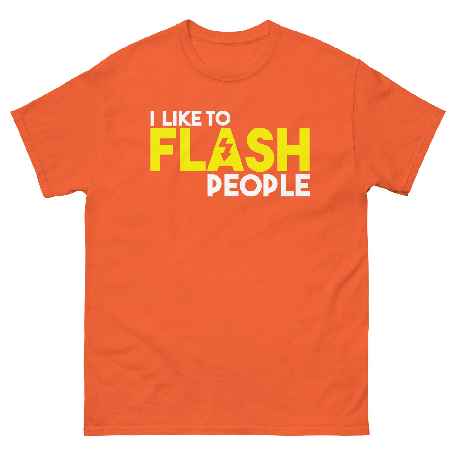 T-shirts Homme - J'aime flasher - Logo Blanc