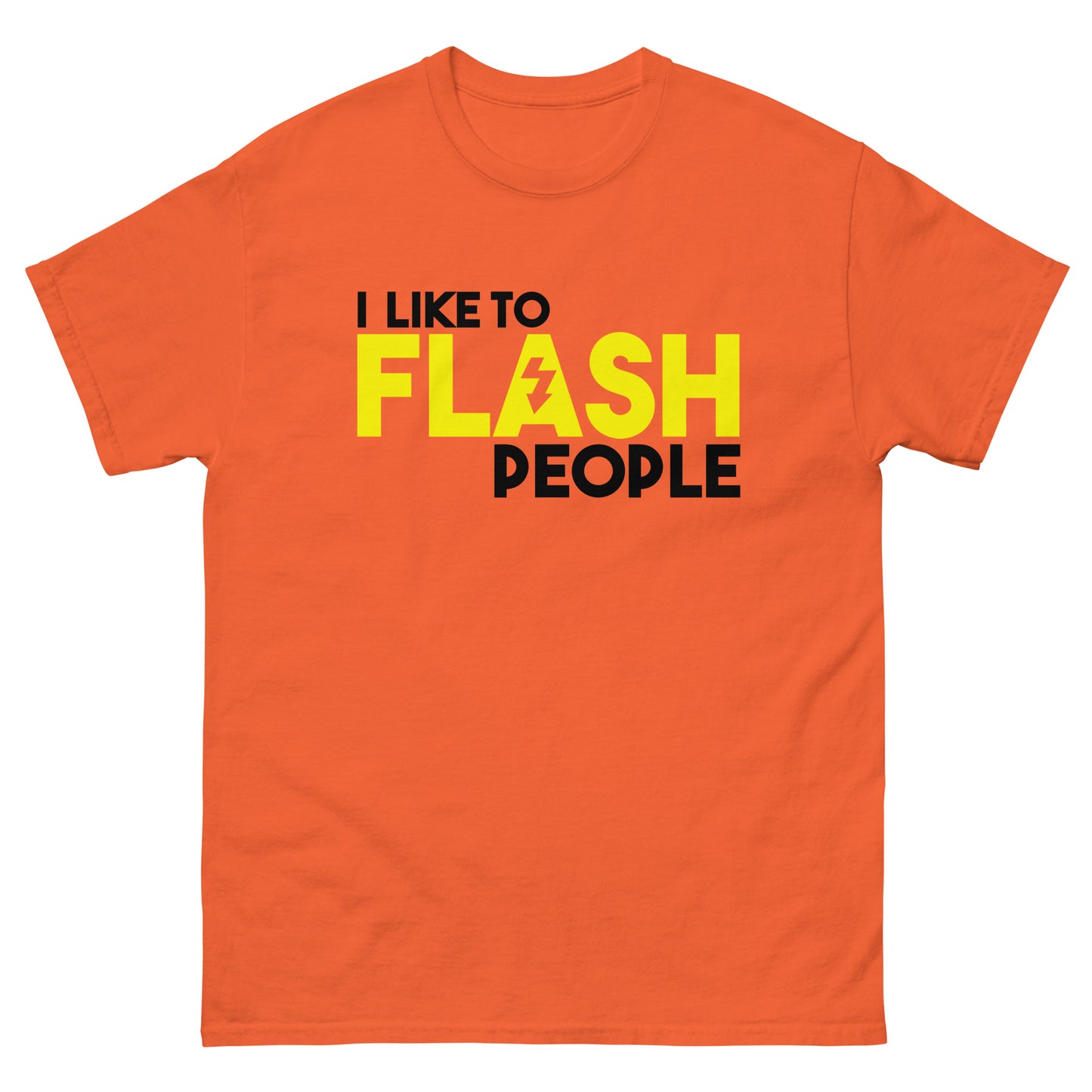 T-shirts Homme - J'aime flasher - Logo Blanc