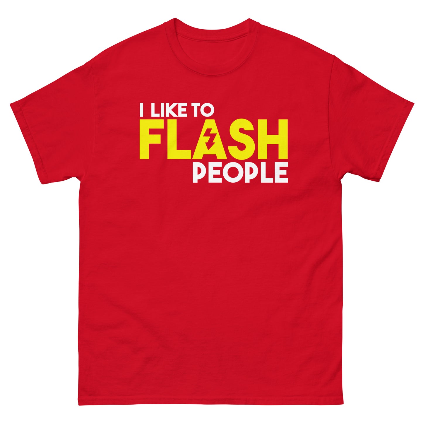 T-shirts Homme - J'aime flasher - Logo Blanc
