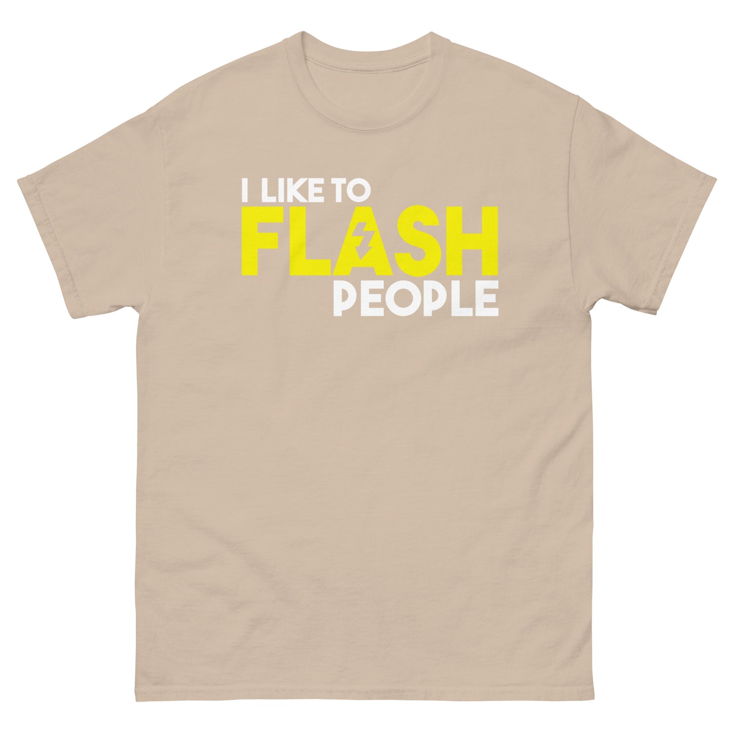 T-shirts Homme - J'aime flasher - Logo Blanc