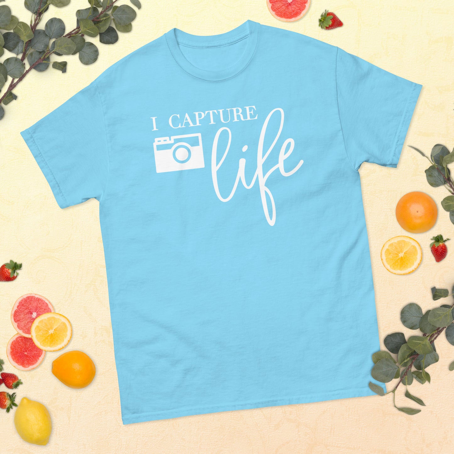 T-shirts Homme - Je capture la vie - Logo Blanc