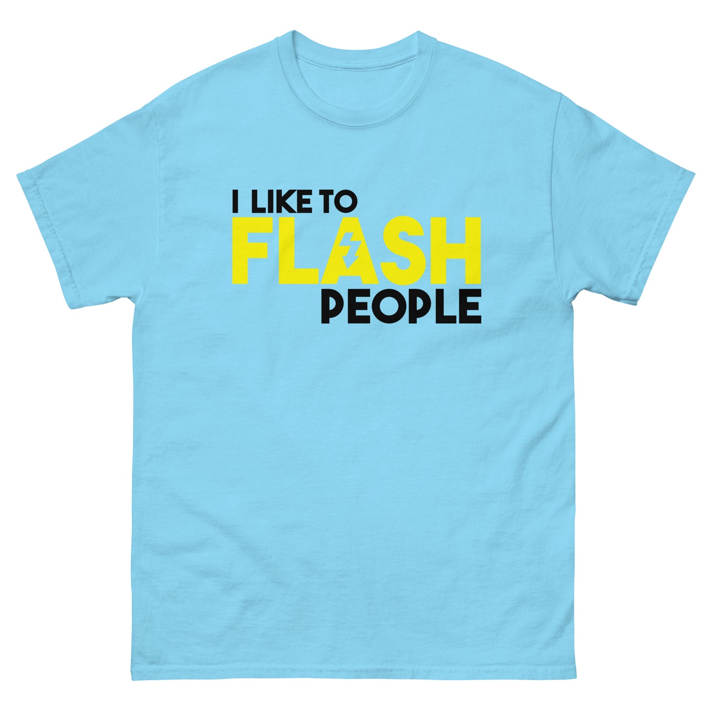 T-shirts Homme - J'aime flasher - Logo Blanc