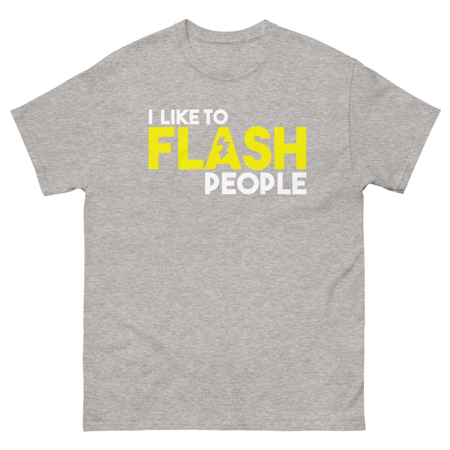 T-shirts Homme - J'aime flasher - Logo Blanc