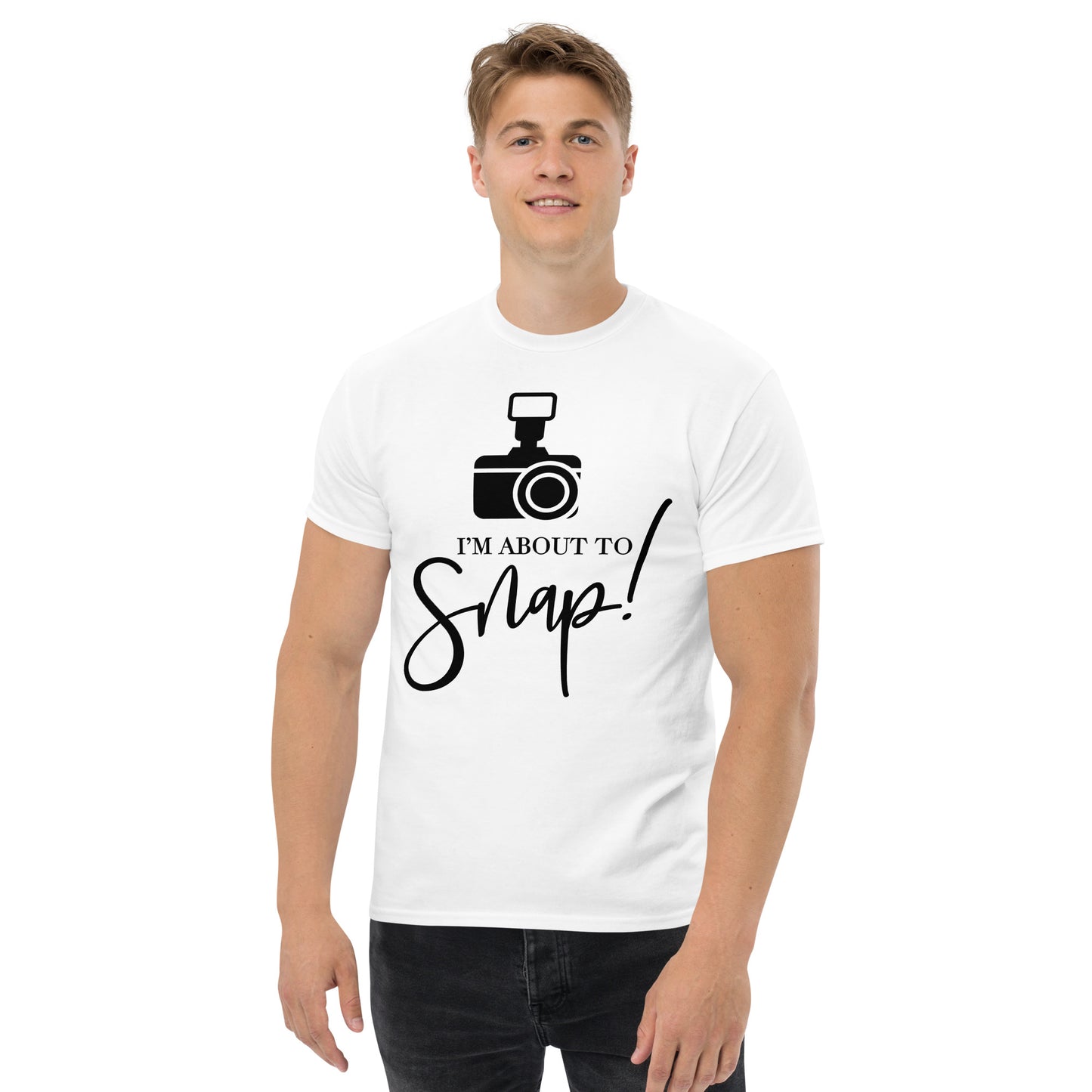 T-shirts pour hommes - Je suis sur le point de craquer - Logo noir