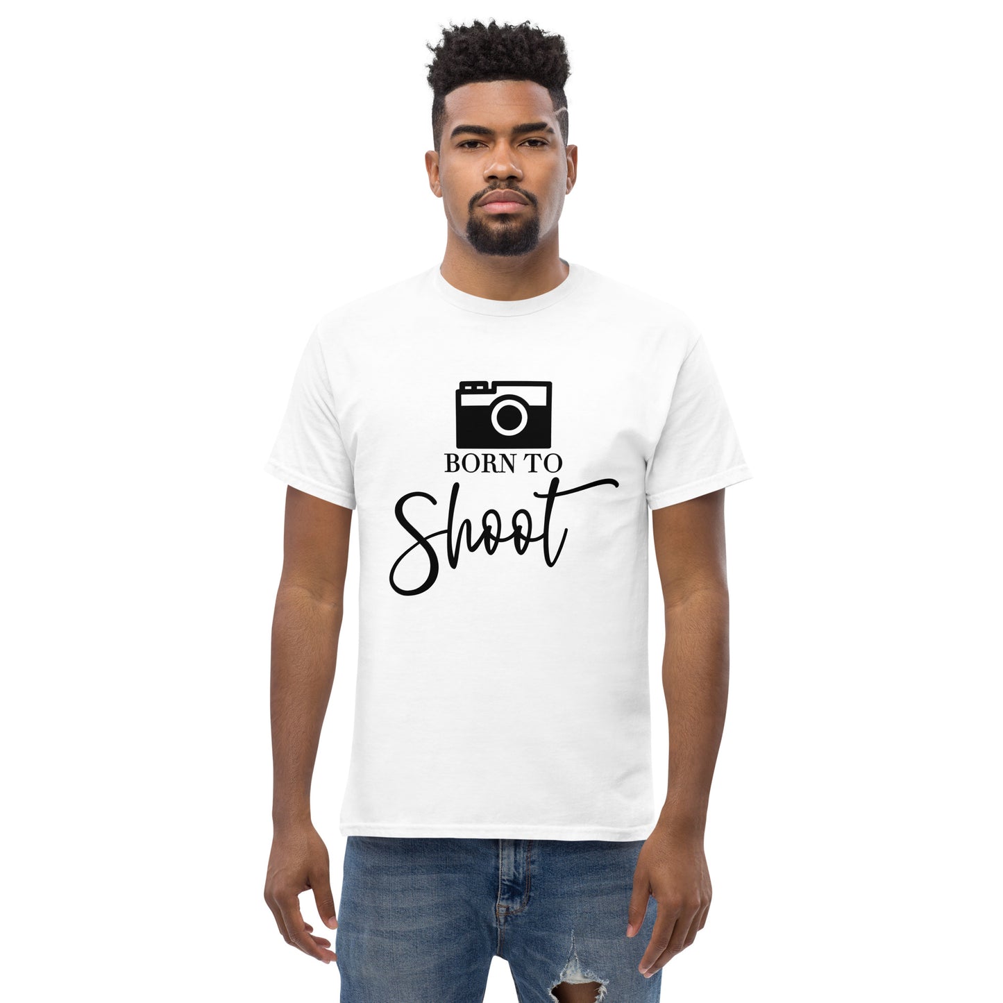 T-shirts Homme - Born to shoot - Logo noir