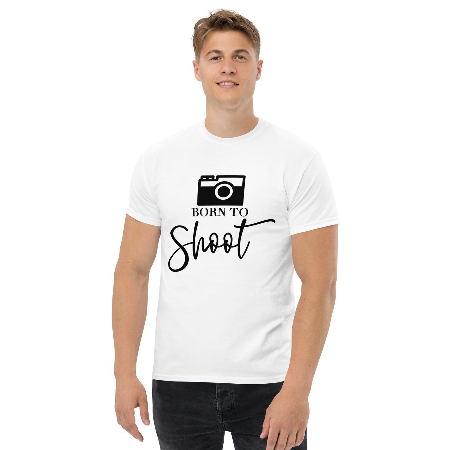 T-shirts Homme - Born to shoot - Logo noir