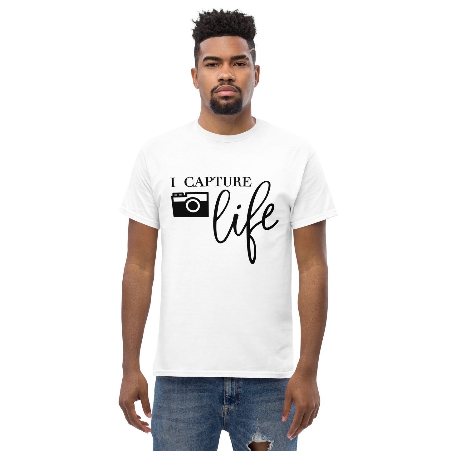 T-shirts Homme - Je capture la vie - Logo noir