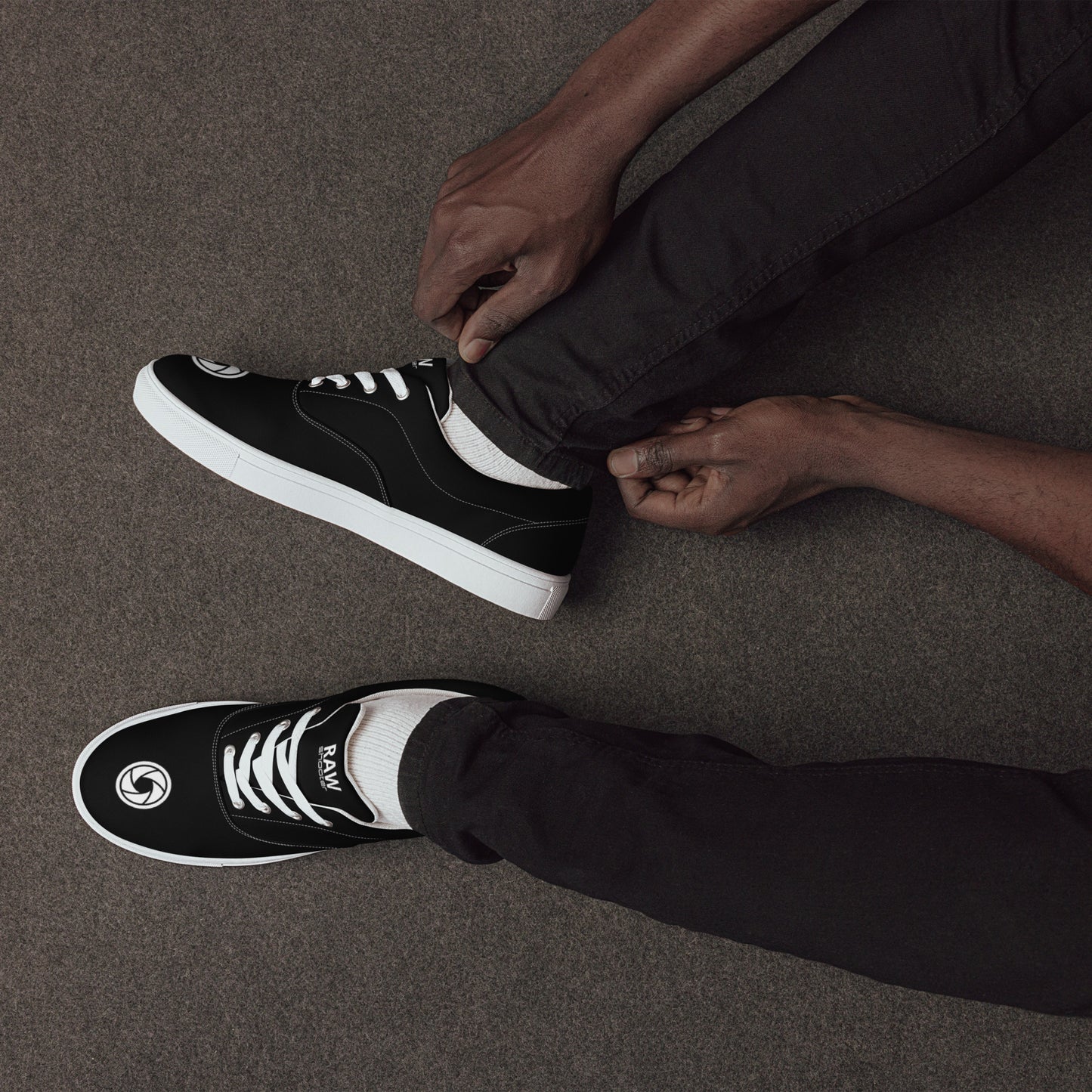 Chaussures en toile à lacets pour hommes