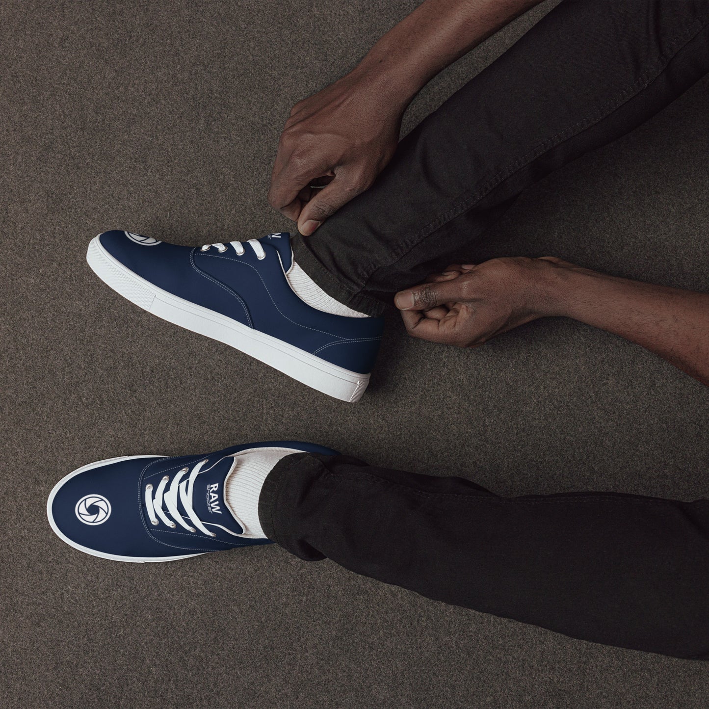 Chaussures en toile à lacets pour hommes