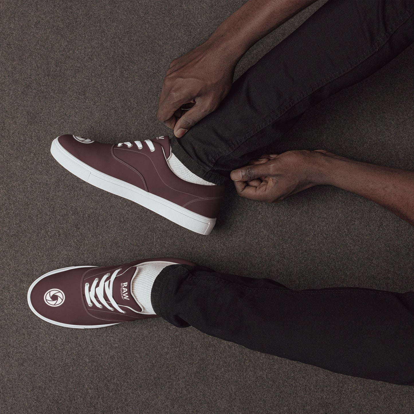 Chaussures en toile à lacets pour hommes