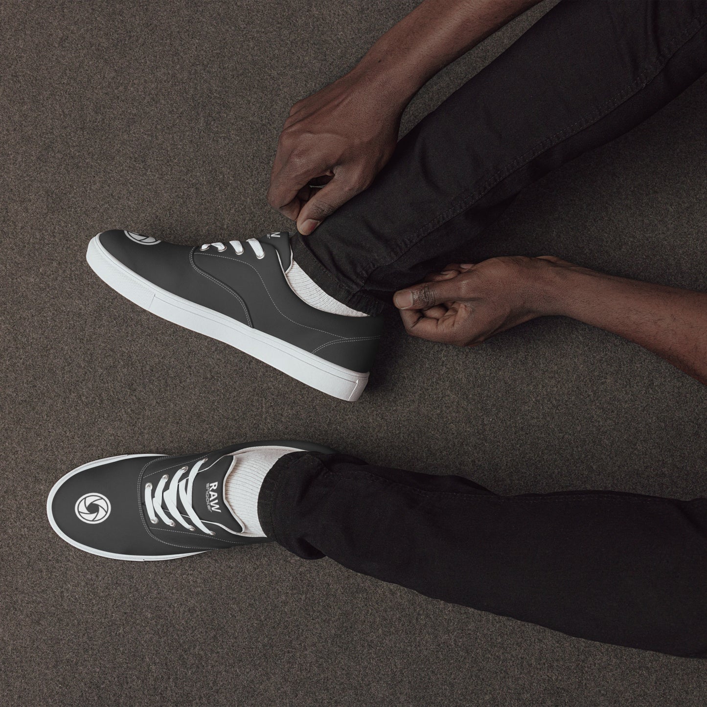 Chaussures en toile à lacets pour hommes