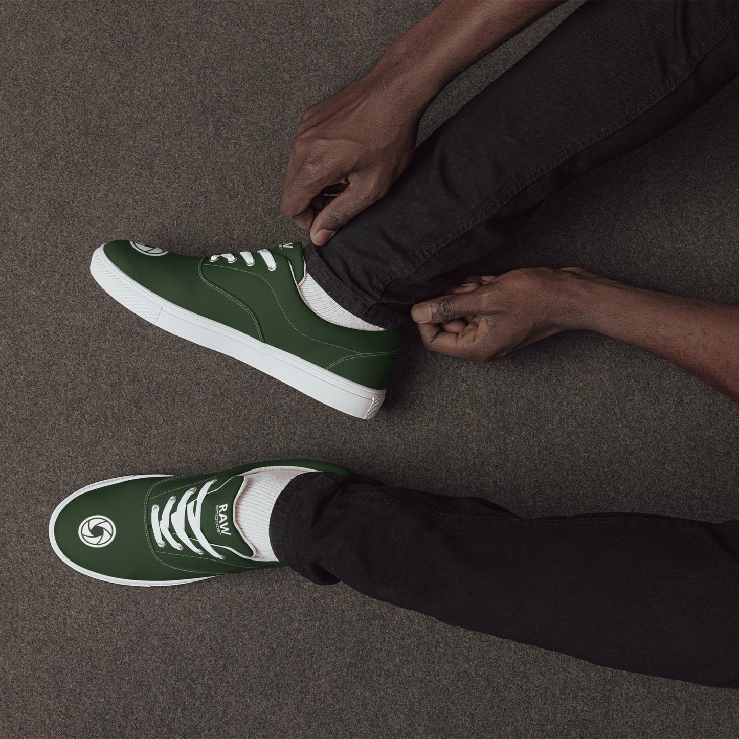 Chaussures en toile à lacets pour hommes