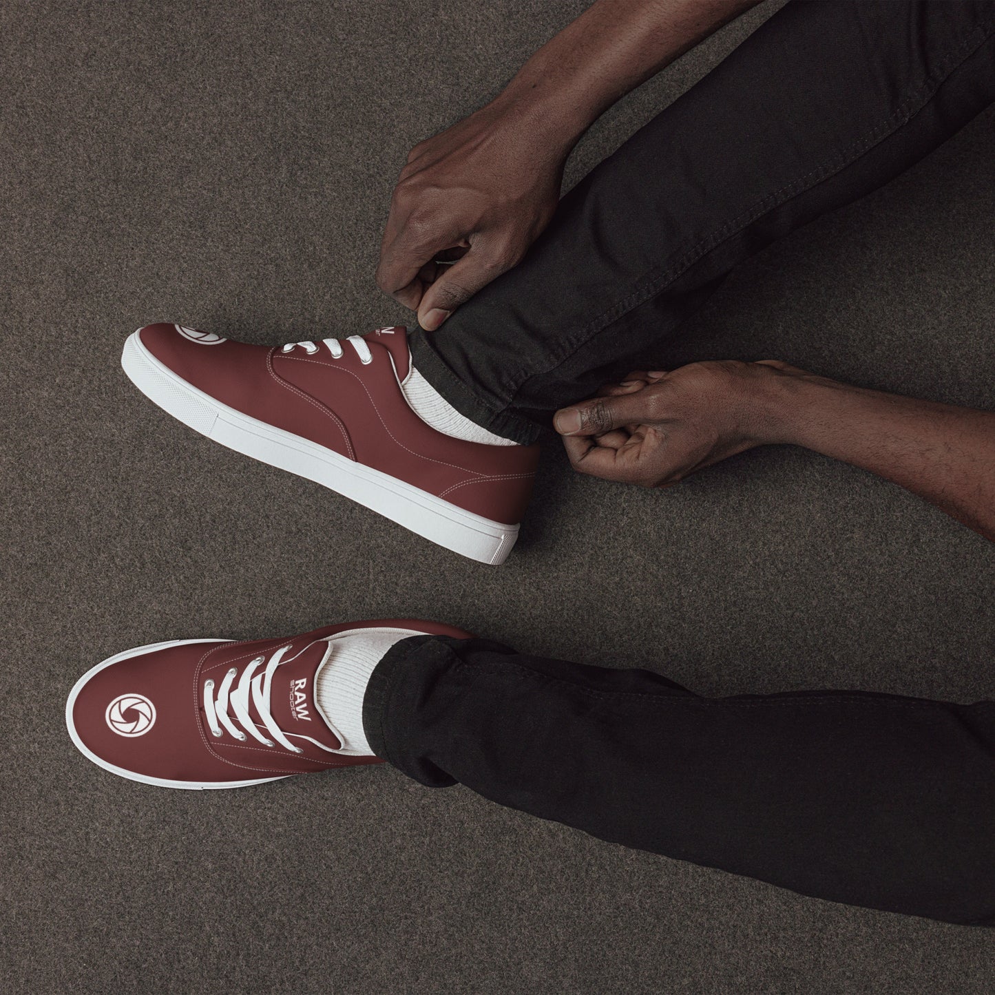 Chaussures en toile à lacets pour hommes