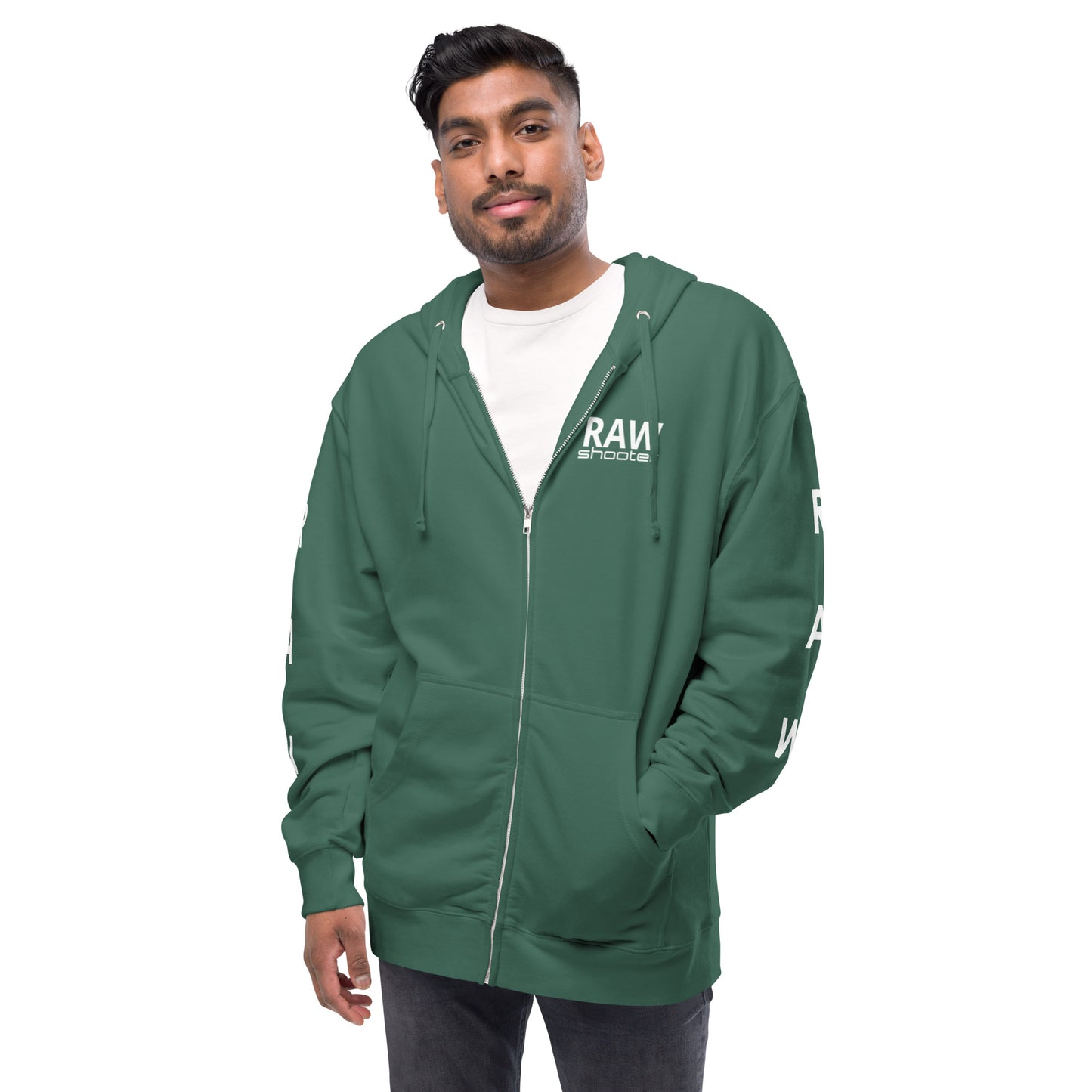 Sweat à capuche unisexe zippé en molleton