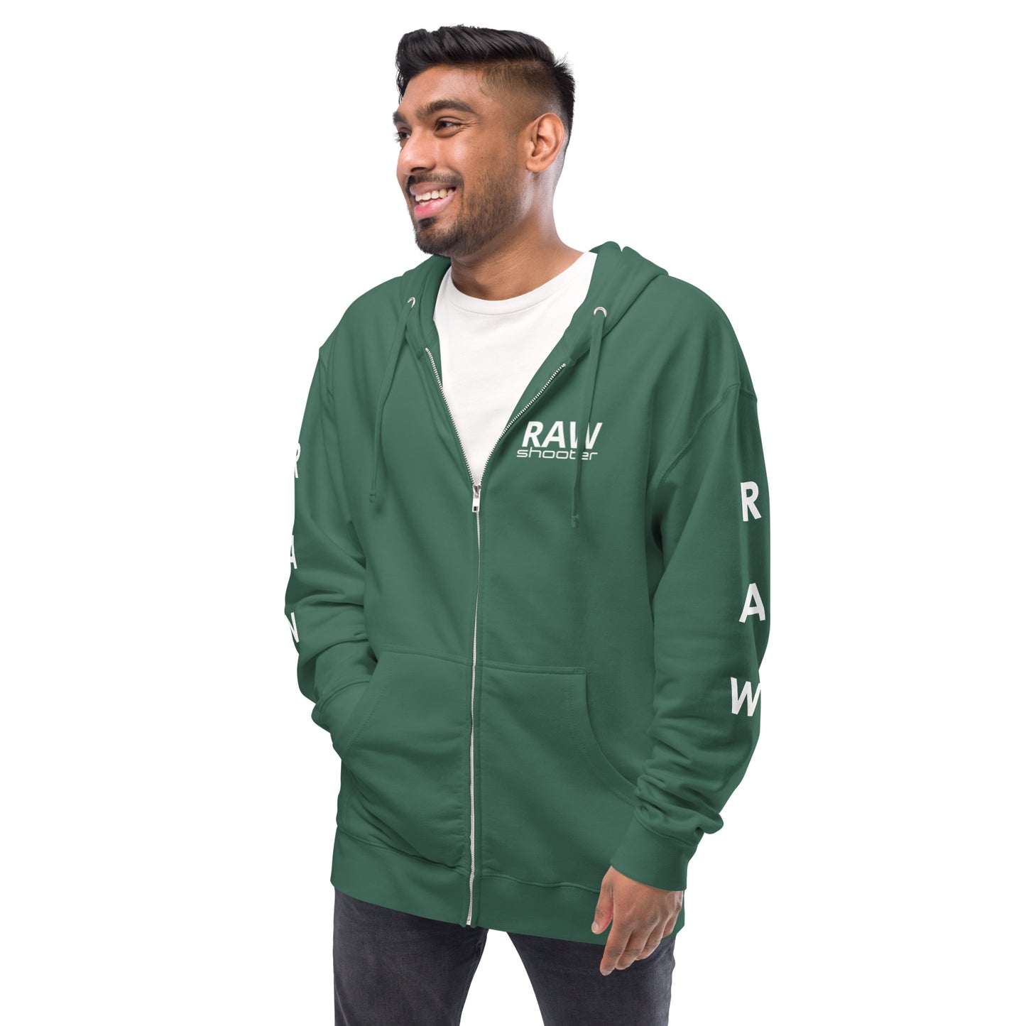 Sweat à capuche unisexe zippé en molleton