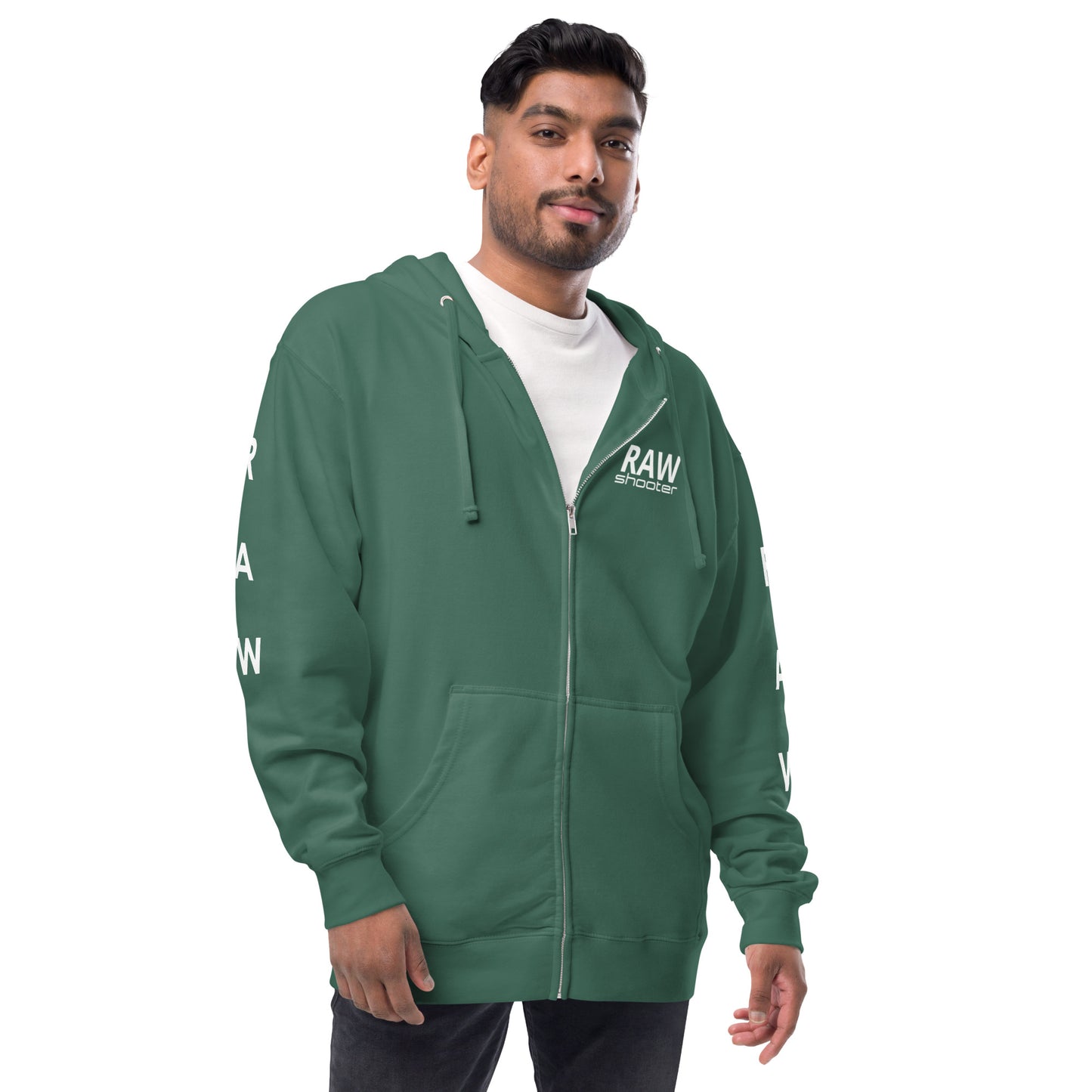 Sweat à capuche unisexe zippé en molleton