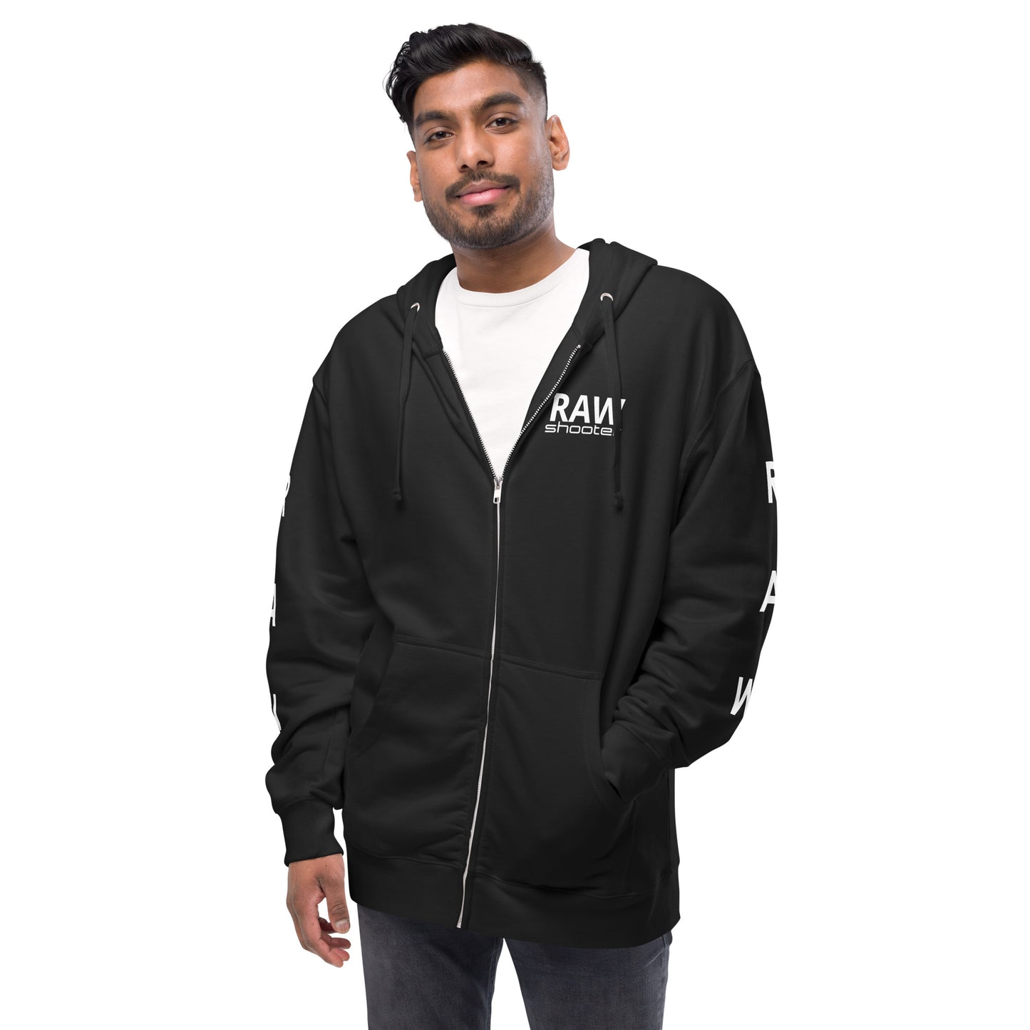 Sweat à capuche unisexe zippé en molleton