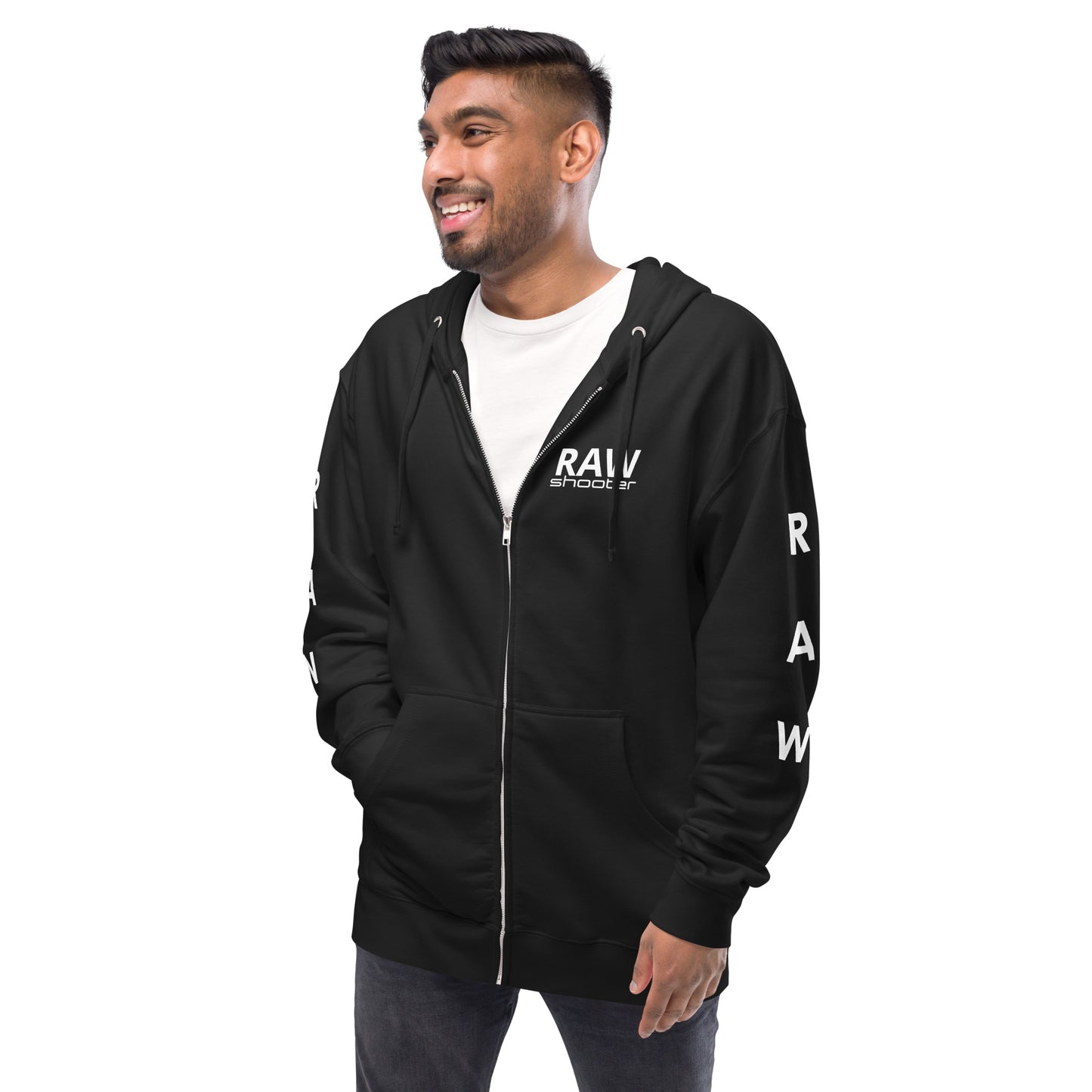 Sweat à capuche unisexe zippé en molleton