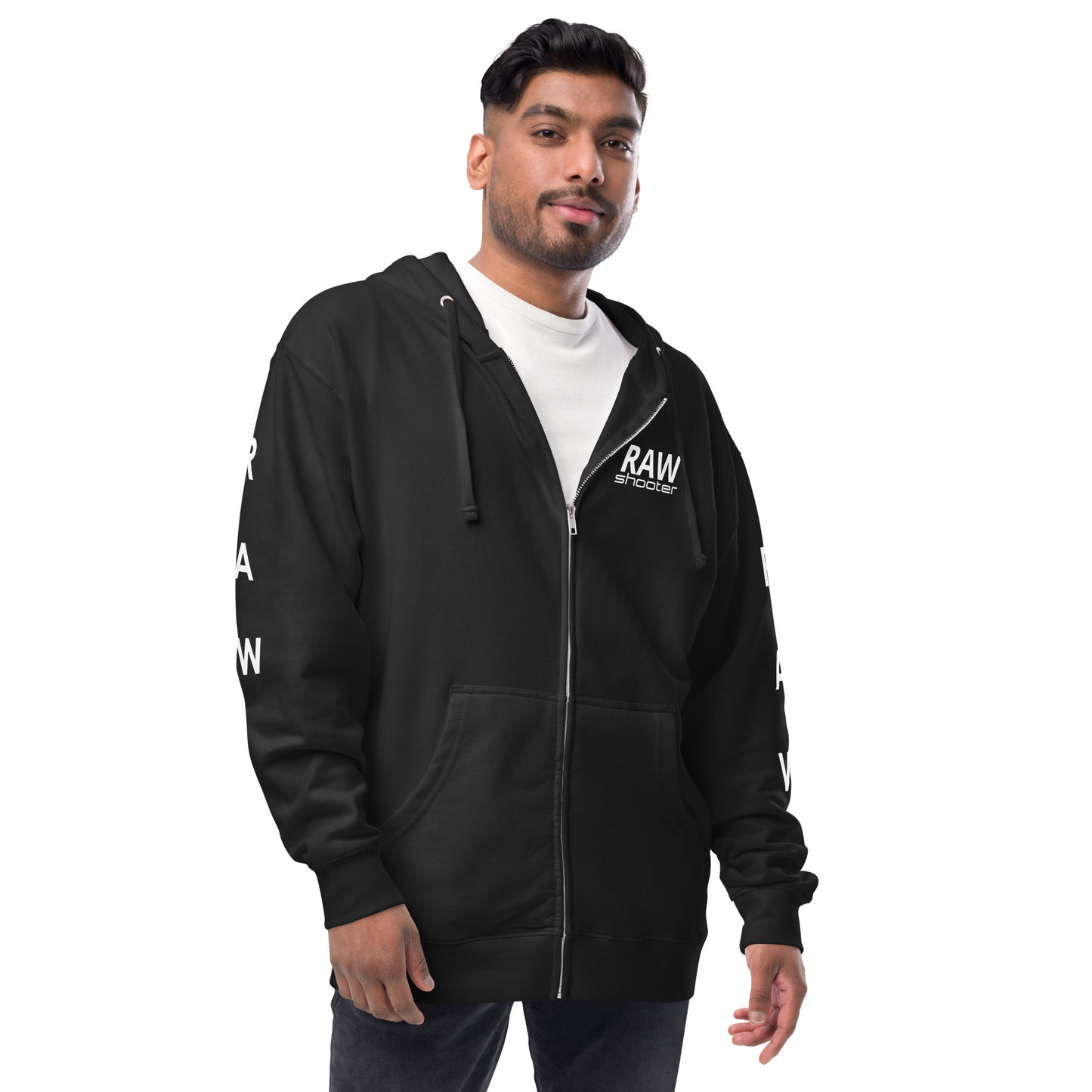 Sweat à capuche unisexe zippé en molleton