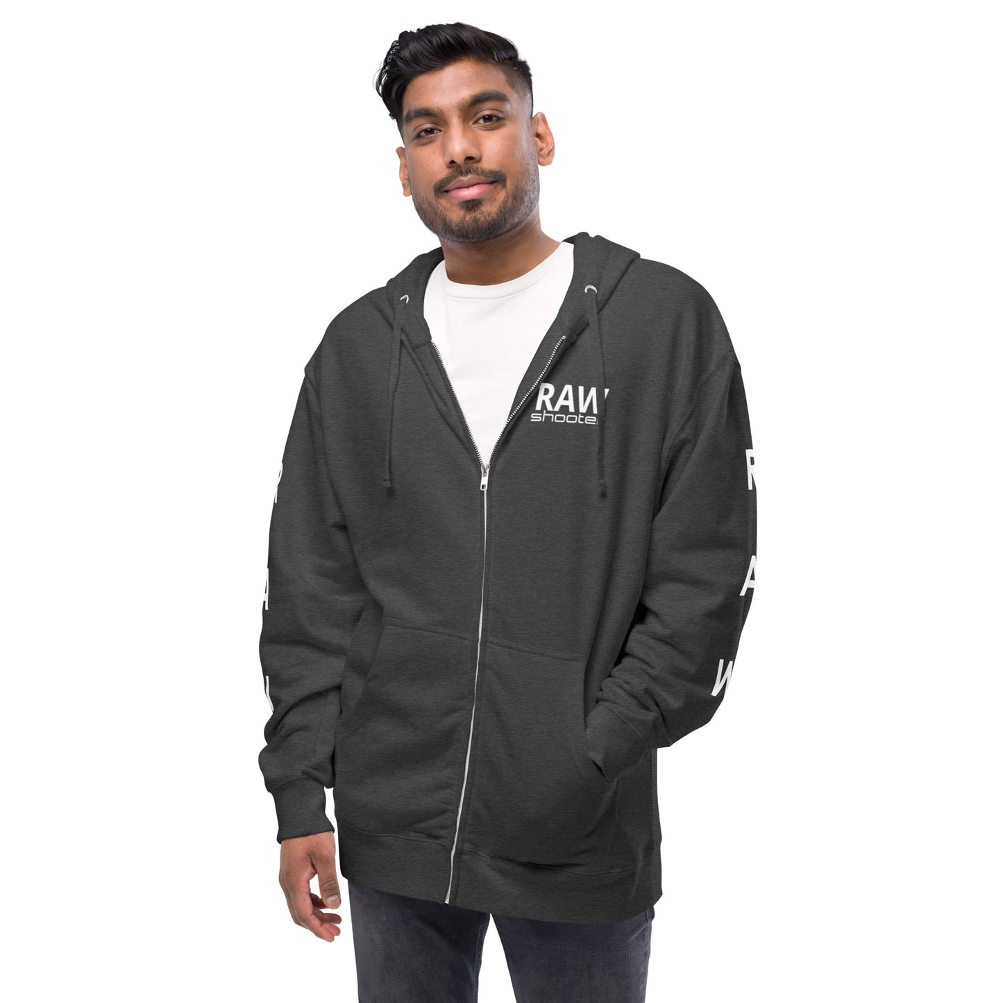 Sweat à capuche unisexe zippé en molleton