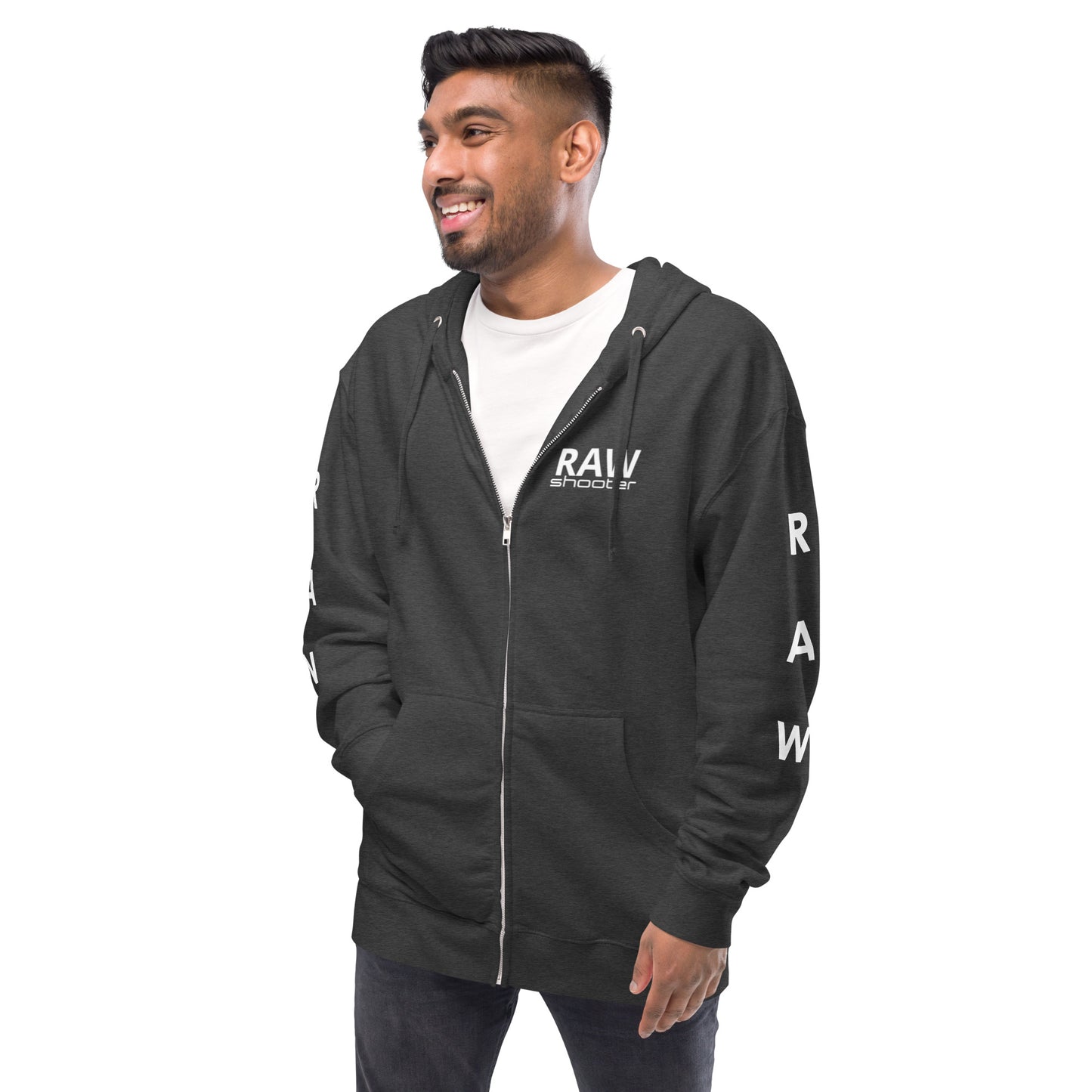 Sweat à capuche unisexe zippé en molleton