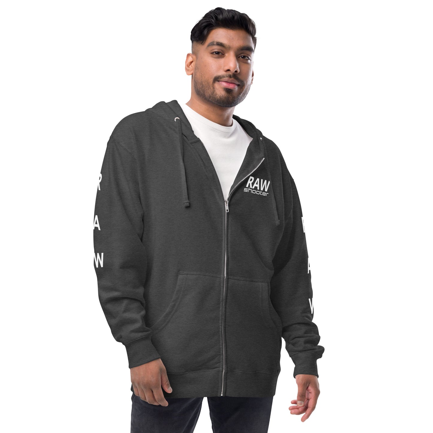 Sweat à capuche unisexe zippé en molleton