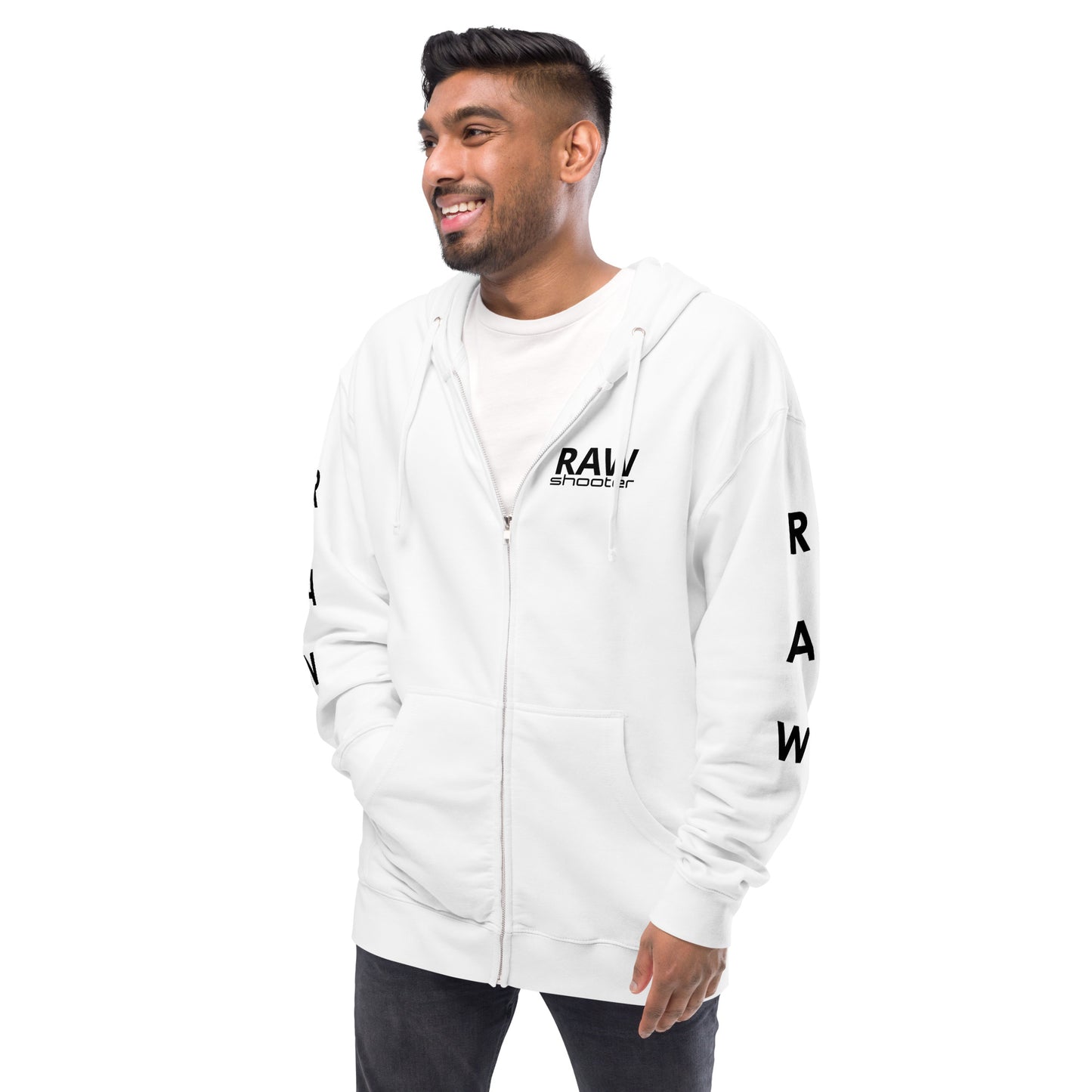 Sweat à capuche unisexe zippé en molleton
