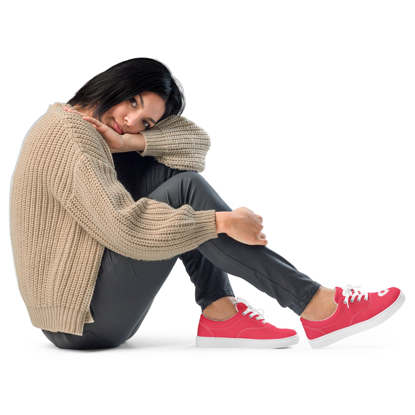 Chaussures en toile à lacets pour femme
