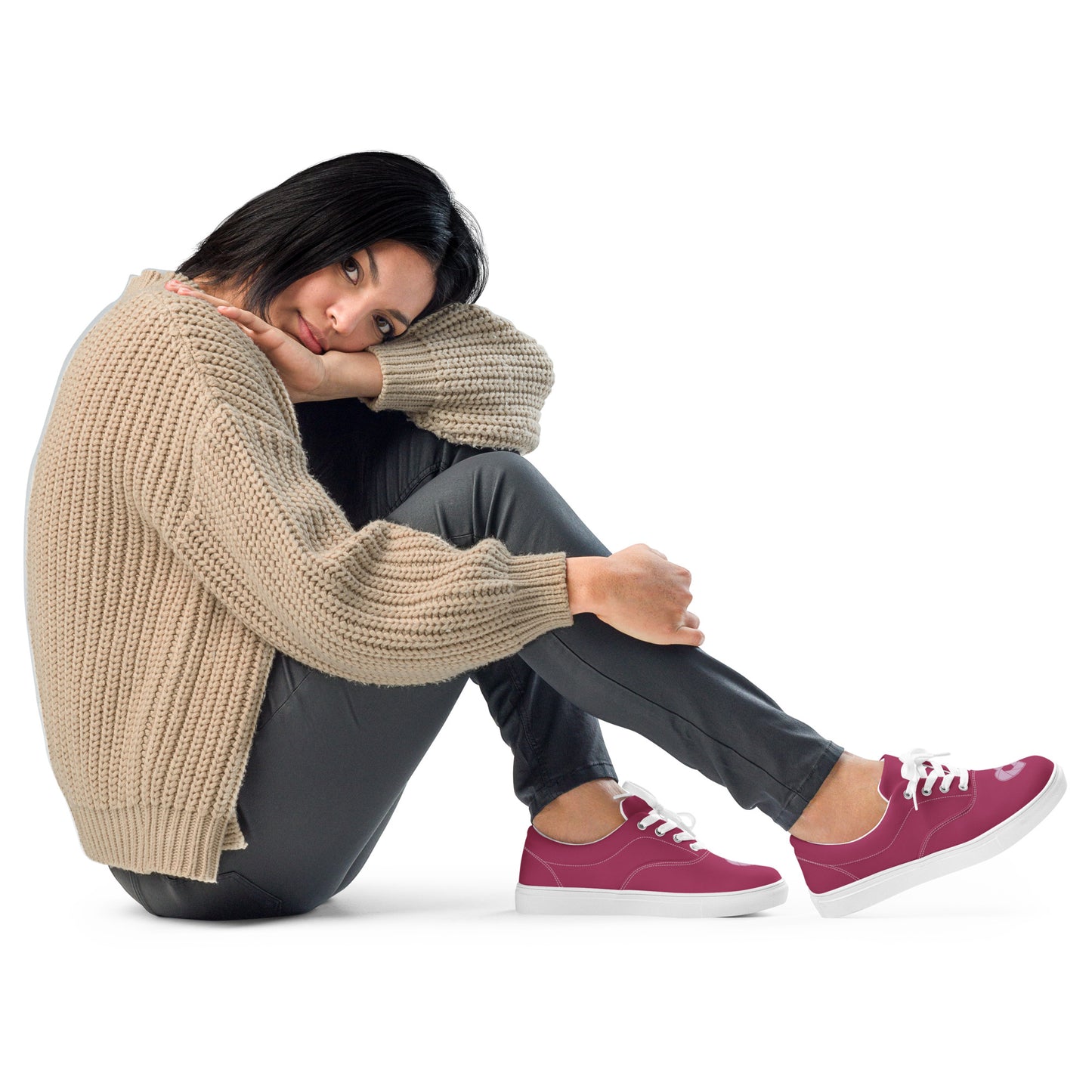 Chaussures en toile à lacets pour femmes