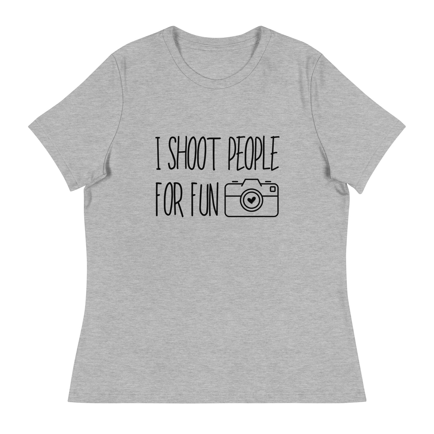 T-shirts pour fille - je tire pour le plaisir - Logo noir