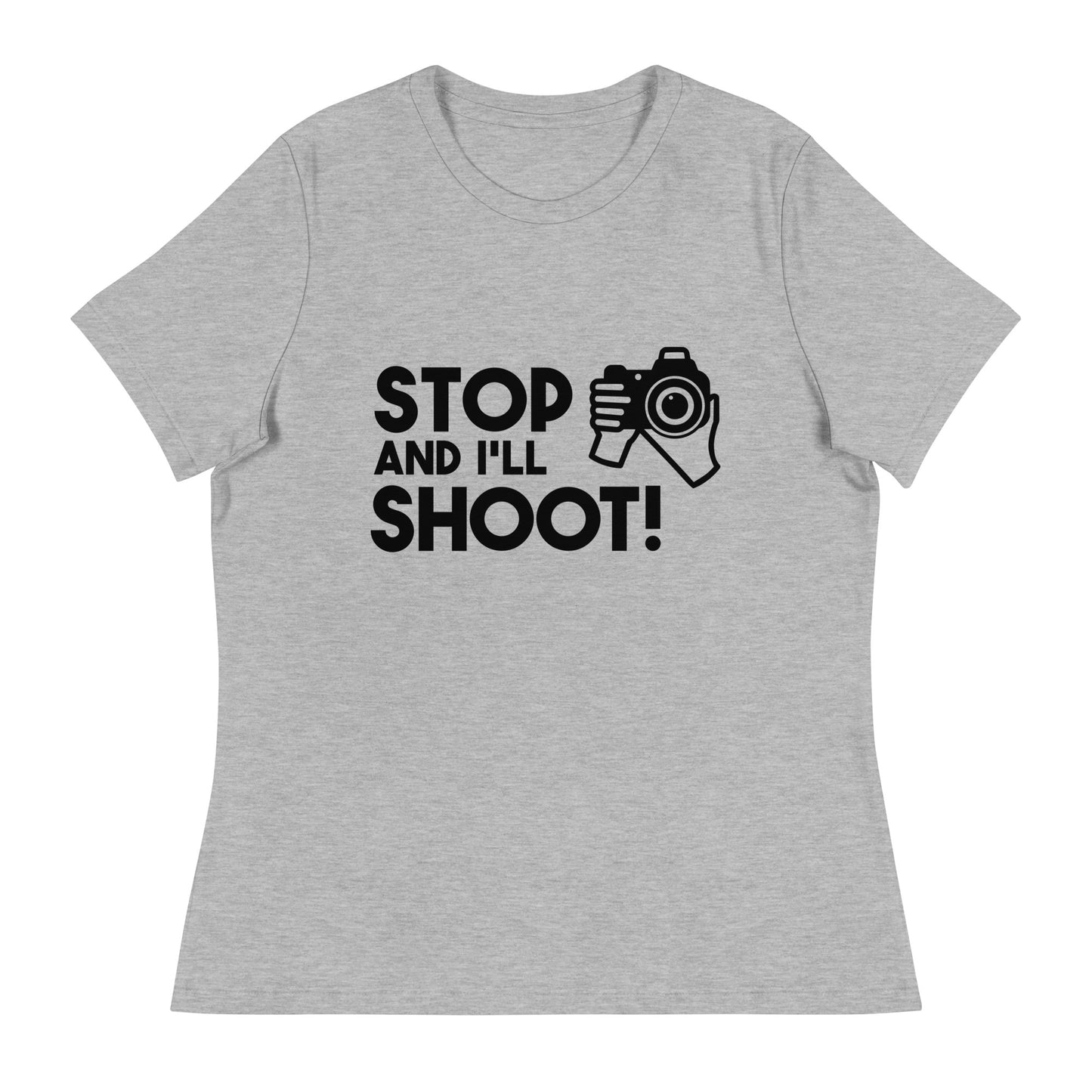 T-shirts pour fille - Arrête et je tire - Logo noir