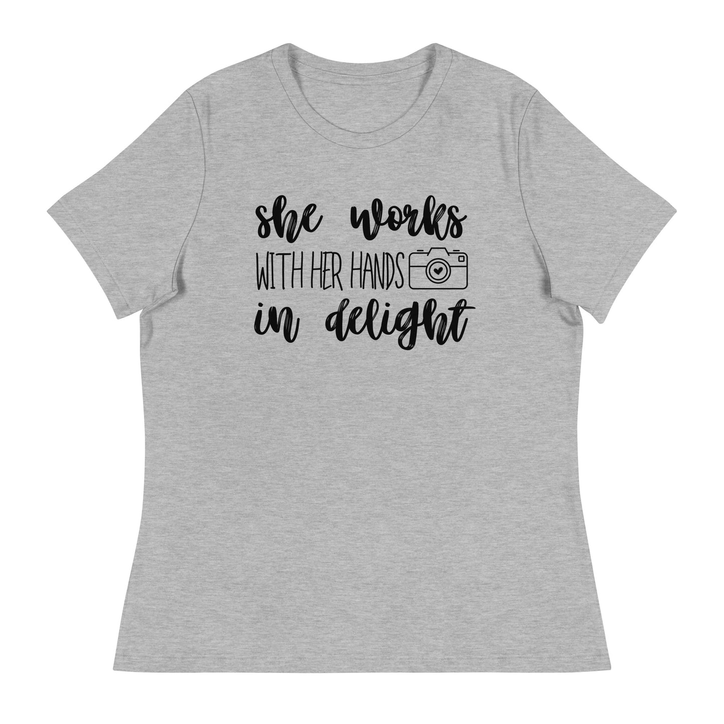 T-shirts fille - Elle travaille avec ses mains - Logo noir