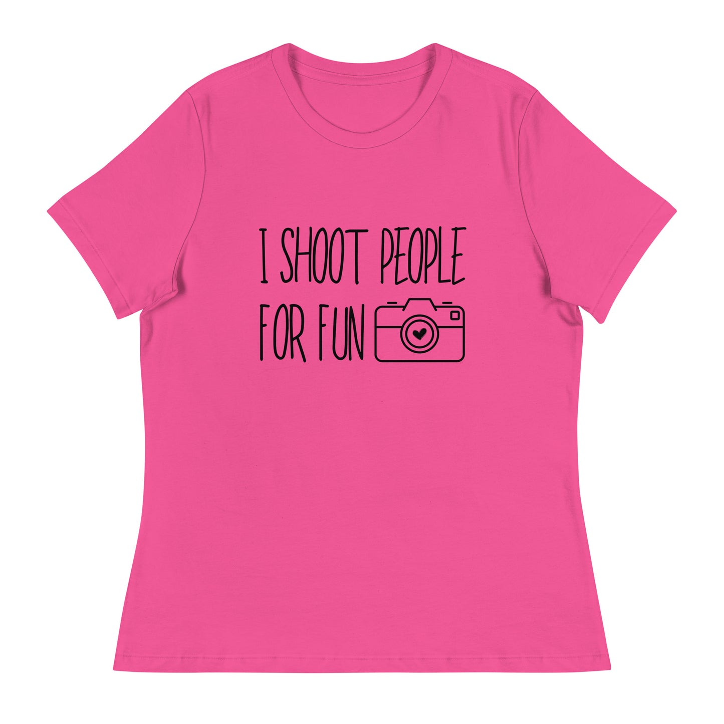 T-shirts pour fille - je tire pour le plaisir - Logo noir