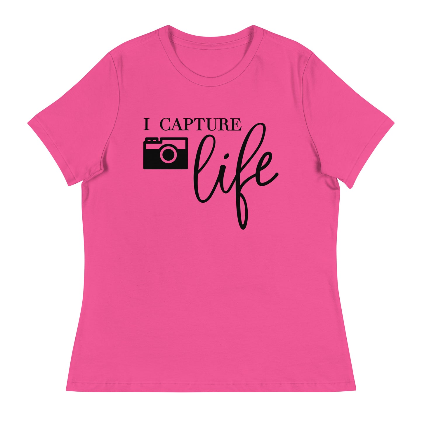T-shirts fille - je capture la vie - Logo noir