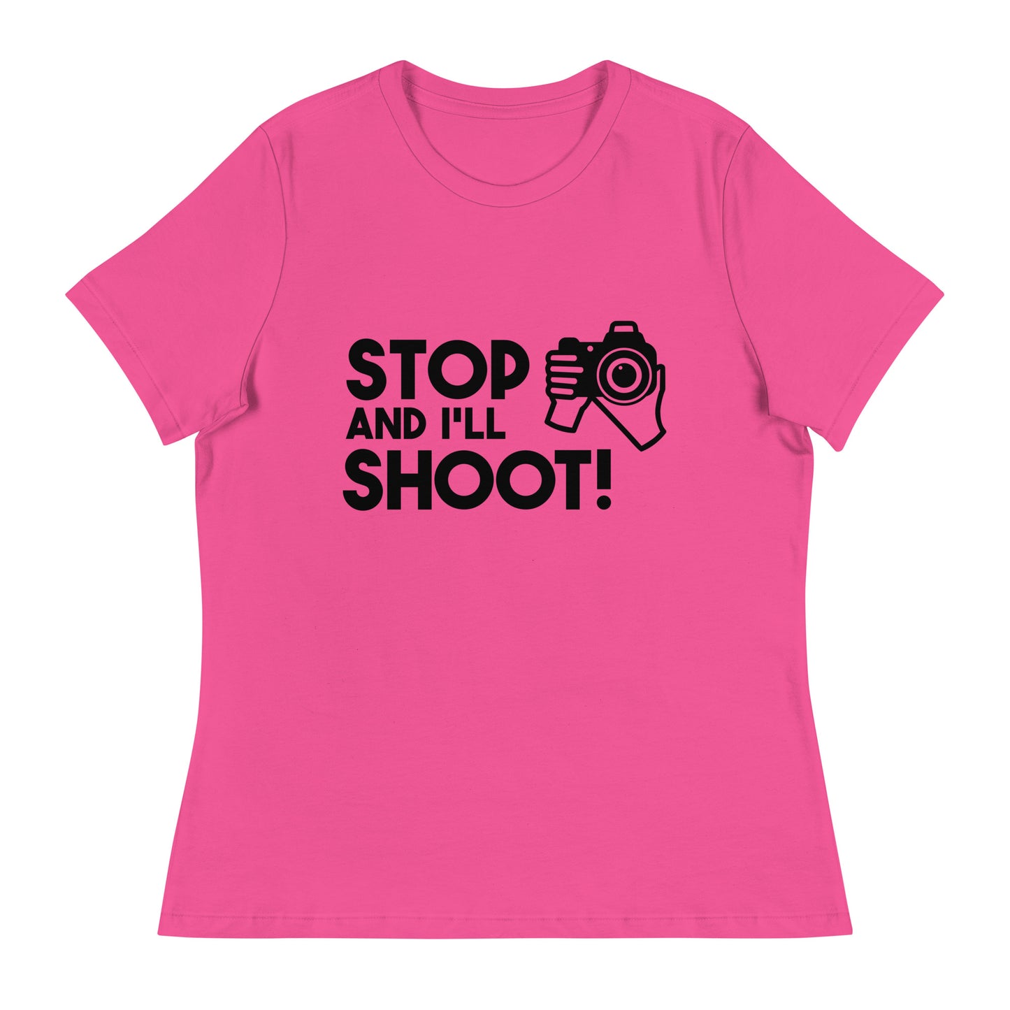 T-shirts pour fille - Arrête et je tire - Logo noir