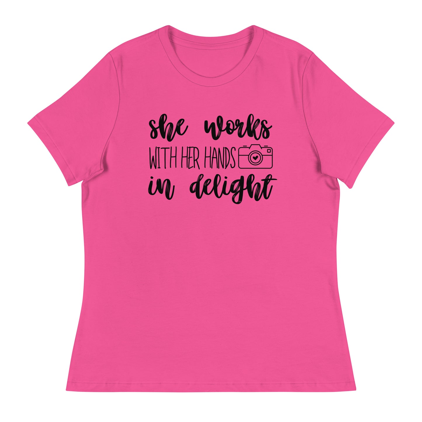 T-shirts fille - Elle travaille avec ses mains - Logo noir