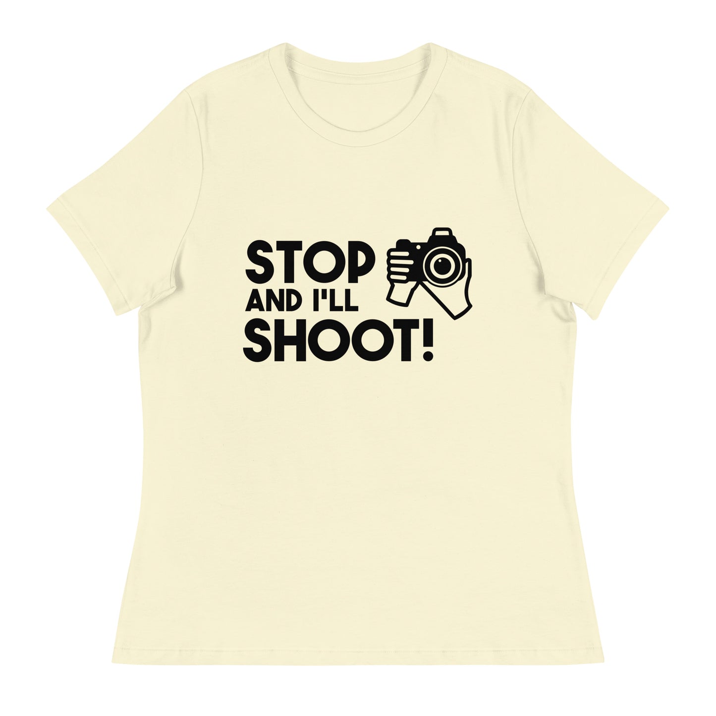 T-shirts pour fille - Arrête et je tire - Logo noir