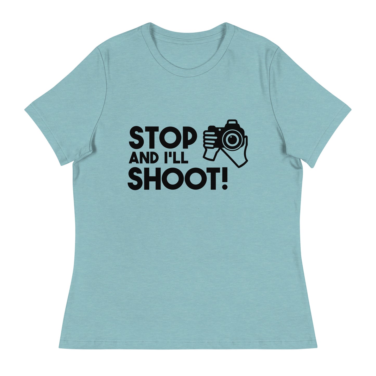 T-shirts pour fille - Arrête et je tire - Logo noir