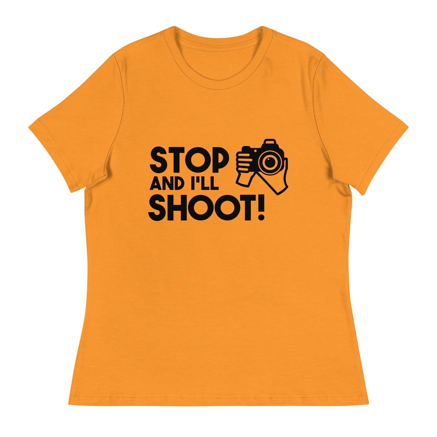 T-shirts pour fille - Arrête et je tire - Logo noir