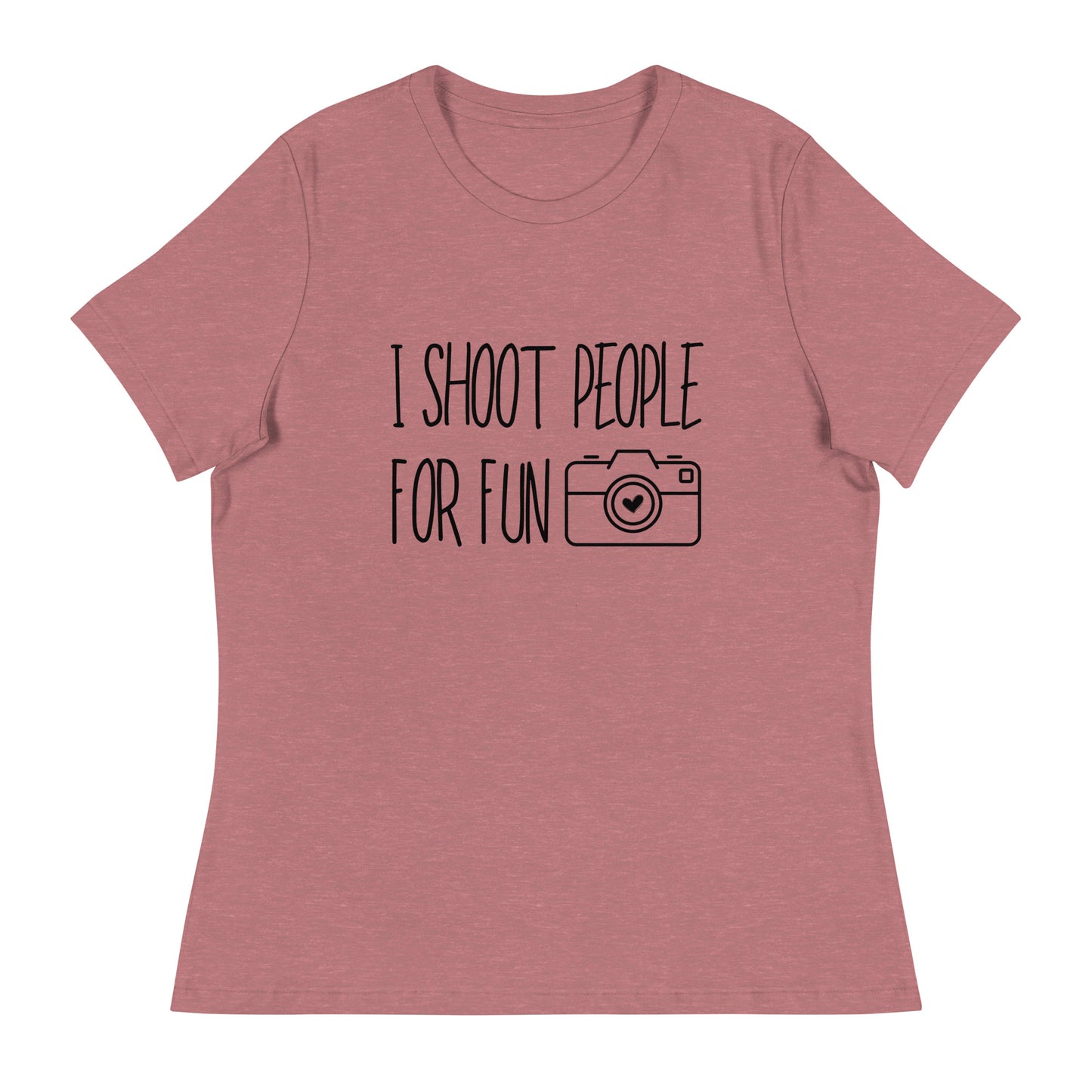 T-shirts pour fille - je tire pour le plaisir - Logo noir